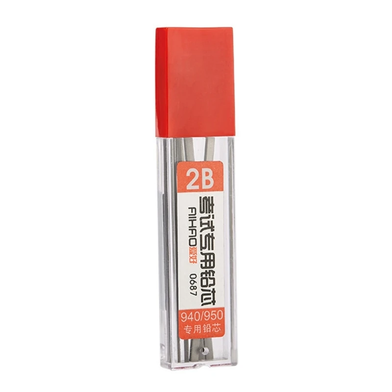 

2B Mechanical Pencil Refill with Storage Box Break Resistant Smooth Writing