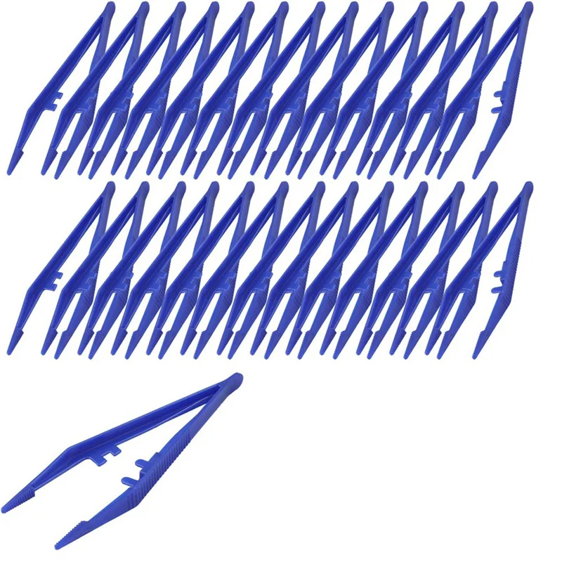 

50Pcs Plastic Tweezers, Practical Craft Tweezers Plastic Forceps Crafting Tool for Kids Home School DIY Crafts