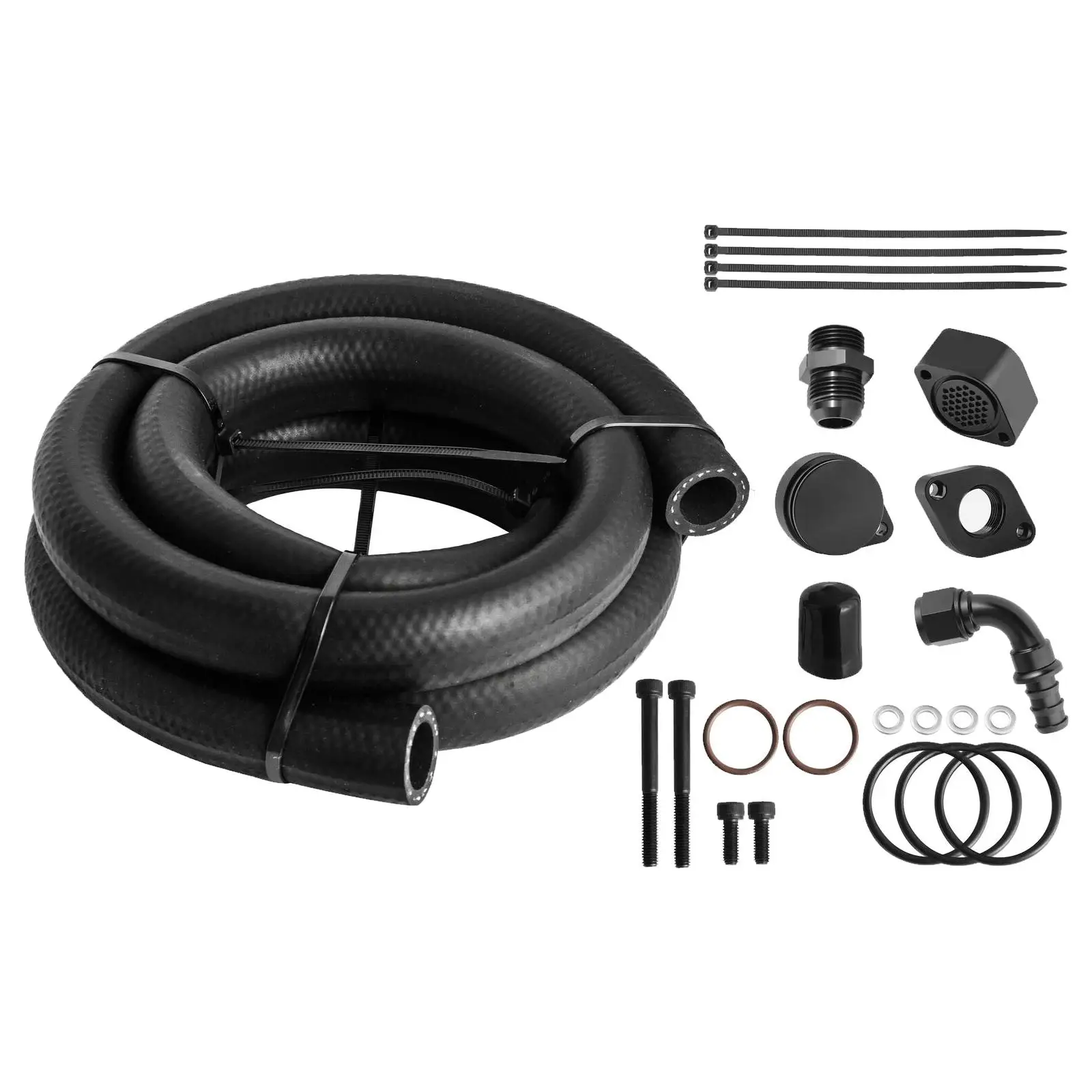 

Engine Ventilation Kit Aluminum Alloy Replace for Ford Super Duty 11-20 6.7L Powerstroke F650 F-450 F-550 Accessories