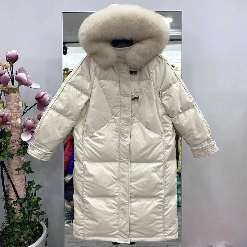

Mid-length Thickened Puffer Jackets Women Clothing New Fashion White Duck Coats Winter Warm Woman Down Jacket Veste Femme