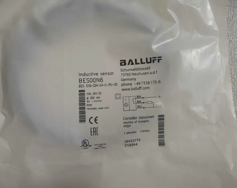 

1 шт. BALLUFF BES00N6 BES 516-324-E4-C-PU-05