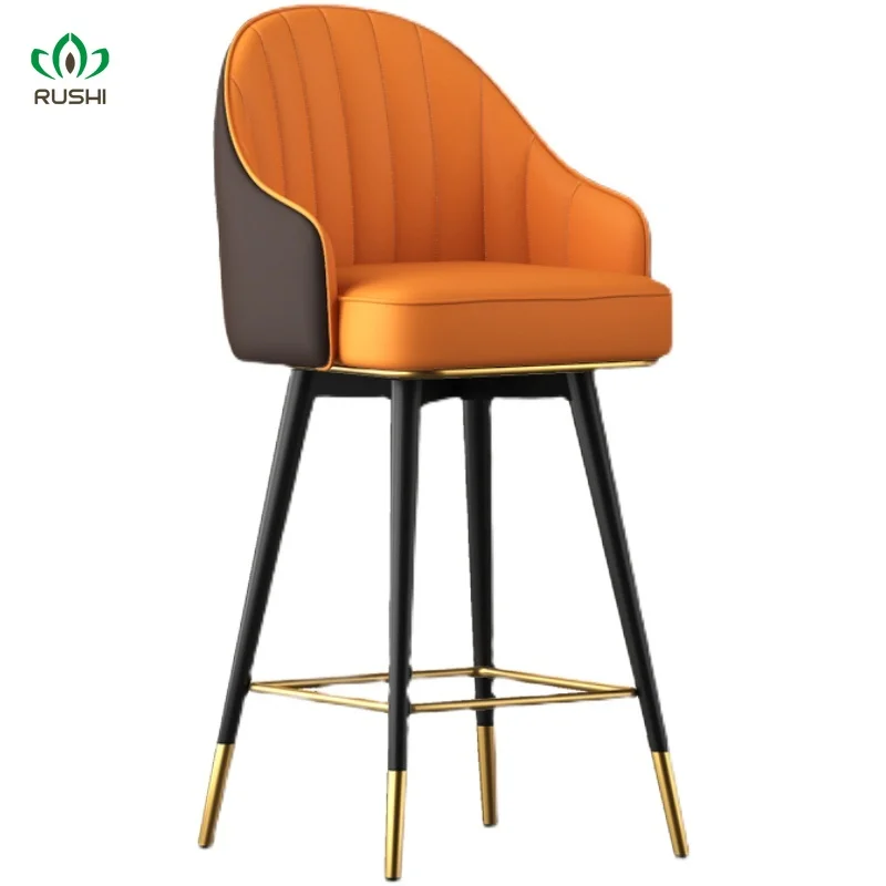 Nordic salon restauracja wysokie krzesła barowe nowoczesny minimalistyczny dom umeblowanie obrotowy stołek barowy Hotel obrotowy fotel oparcia