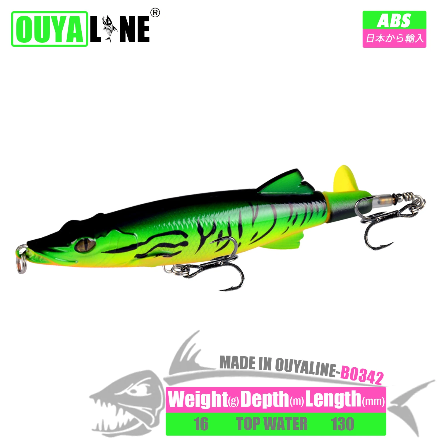 

Whopper Plopper Fishing Lure 13cm 16g Floating Isca Artificial Pencil Hard Bait Bass Rotating Tail Fishing Tackle Seabass Leurre