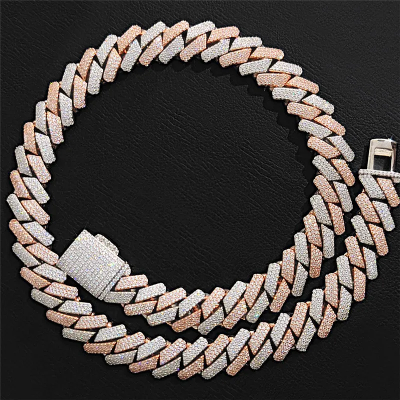 

Iced Out CZ Stone Men jewelry Hip Hop Micro Pave 18mm Cuban Link Chain High Quality Heavy Chunky Necklace