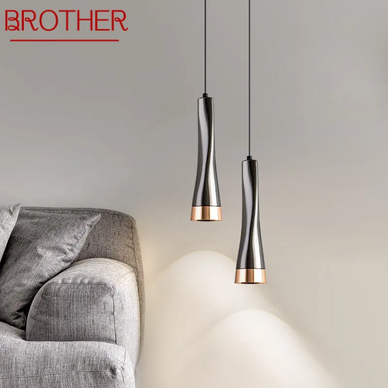 

BROTHER Modern Pendant Light LED Nordic Simply Creative Design Hanging Lamp For Home Dining Room Bedroom Bedside Decor