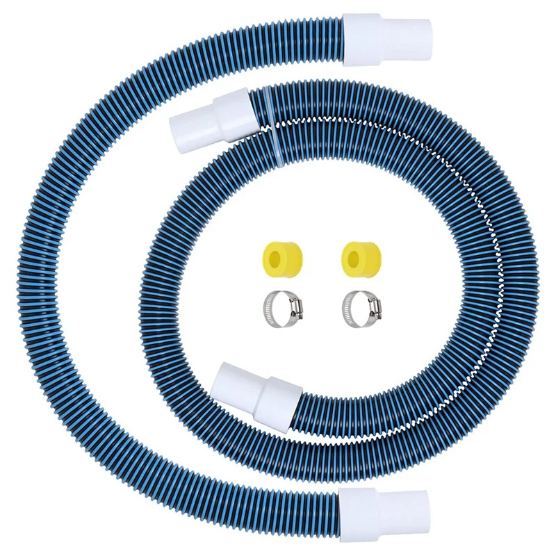

1 1/2 Inch Pool Filter Hose Drain Parts For Above Ground Pool Hoses Pool Vacuum With Hose Clamp 3' 6' (Set Of 2)