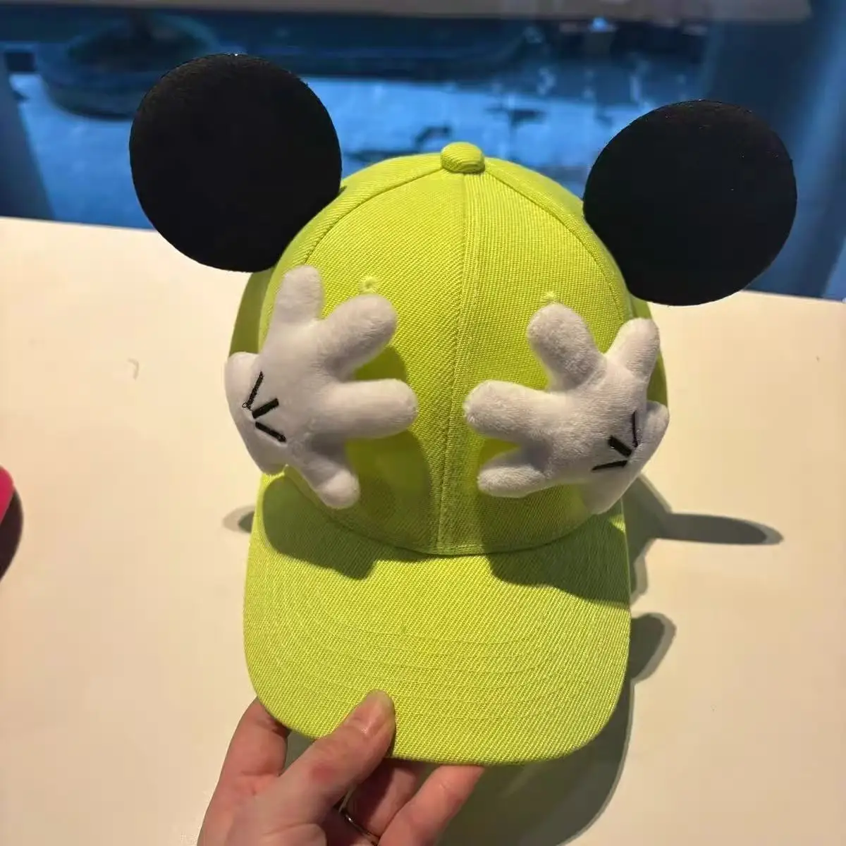 Parent-child matching set Cute Mouse ear Baseball Cap Adjustable Snapback Hat Children's Teens Adults Cartoon Sun Hat