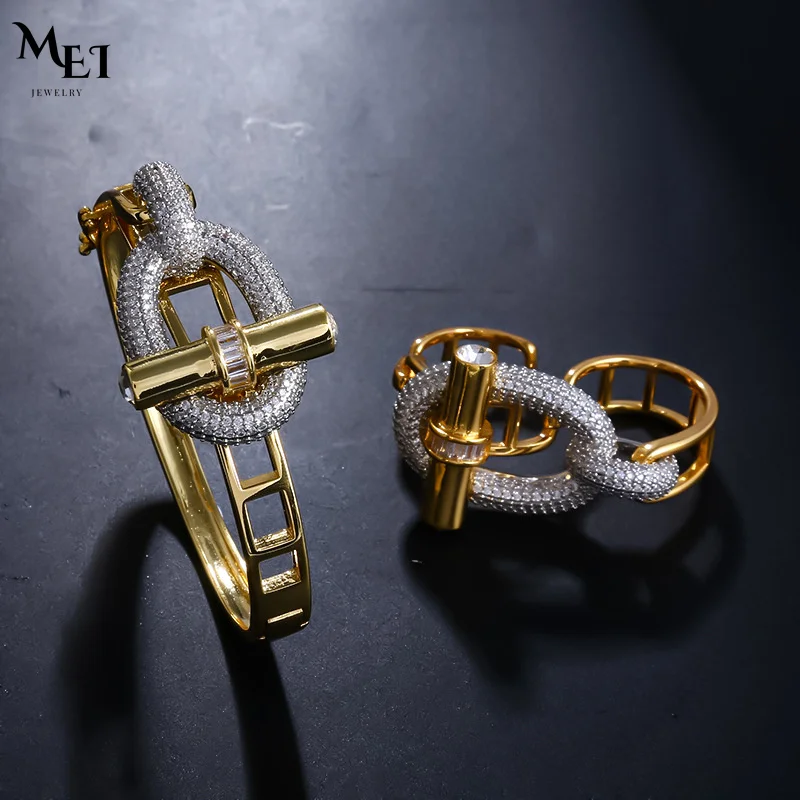 関税込/ギフトOK☆AMYO☆バンド ロープ リング セット☆ New Crossbar OT Series Ring Bracelet Set Pig Nose Light