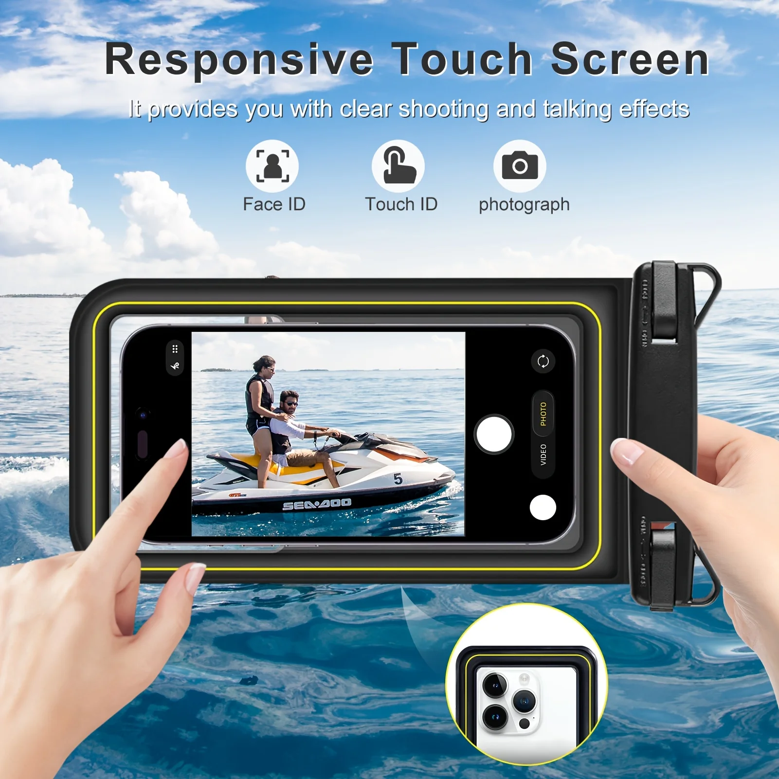 Phone Waterproof Bag - Phone Case with Tether, Essential for Beach, Swimming, Skiing, Drifting, and Surfing - 2