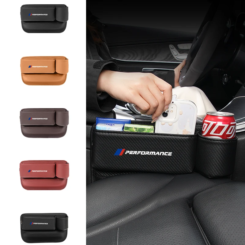 Pu Auto Centrale Opbergdoos Telefoon Bekerhouder Auto Seat Gap Opbergdoos Accessoire Organizer Voor Bmw G30 G20 F10 X 1X2X4X5X6X7