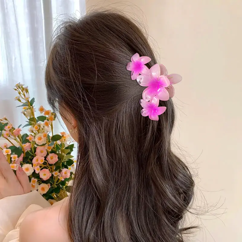 キャンディーカラーの花の髪の爪女性女の子卵花サメクリップ甘い