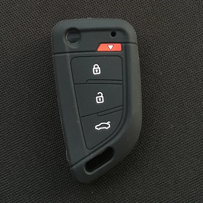 Silicone Car Key Cover Case for XKKF20EN 3 + 1/4 Buttons Folding Flip Remote Xhorse VVDI Remote Wire Key key case key case cover car key shell flip key fob shell car key chain
