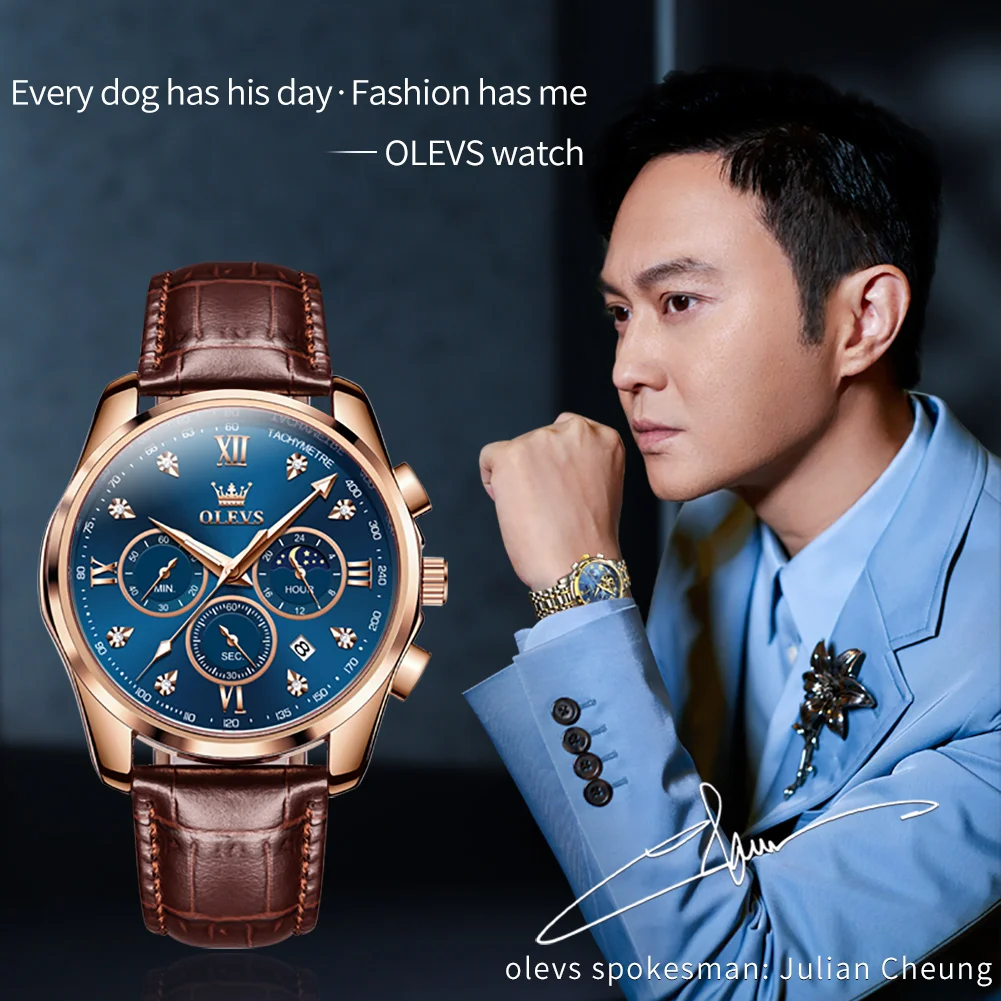 OLEVS 2888 ساعات رجالية موضة ستايل ساعة كوارتز أصل...