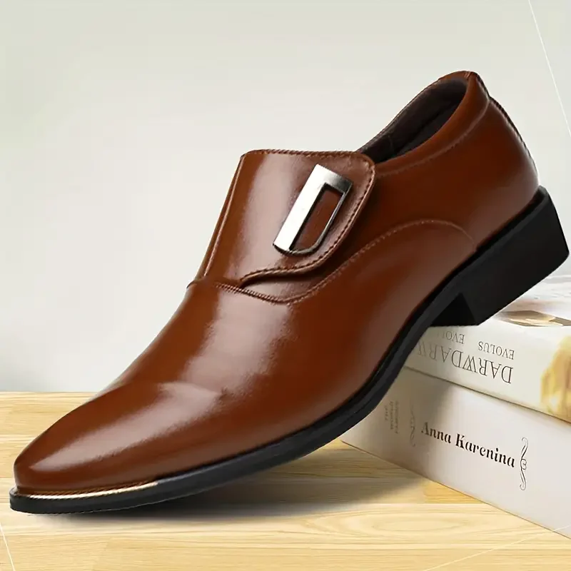 Stylish  Durable Men's Monk Strap Loafers with PU Leather Uppers Perfect for Business Daily Wear 5