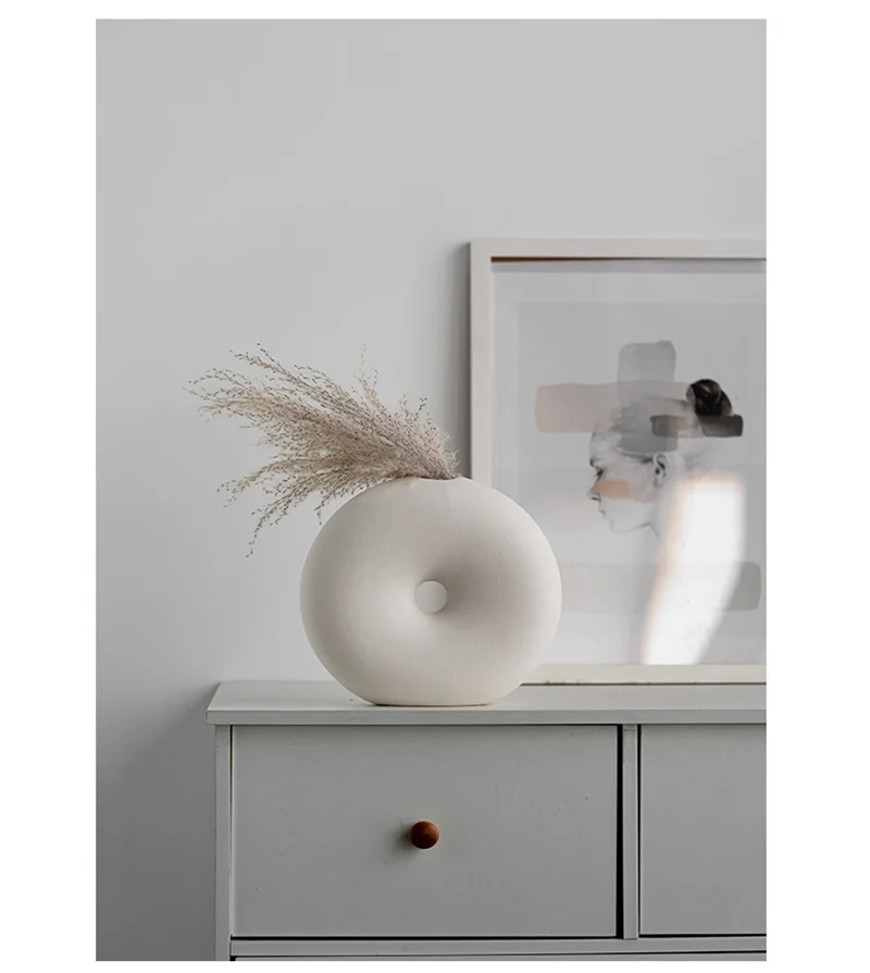 Circular Donuts Ceramic Vase