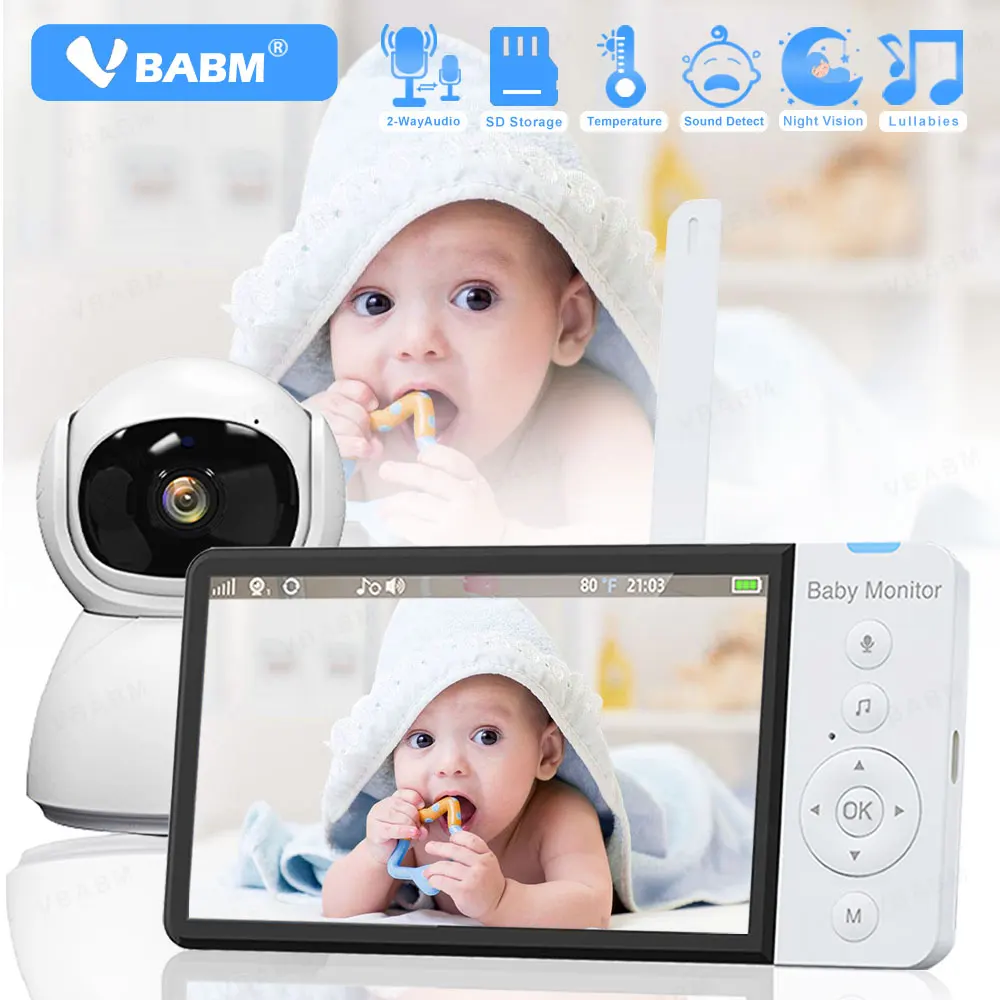 VBABM ABM700 Baby Monitor 5000mAh Battery With PTZ