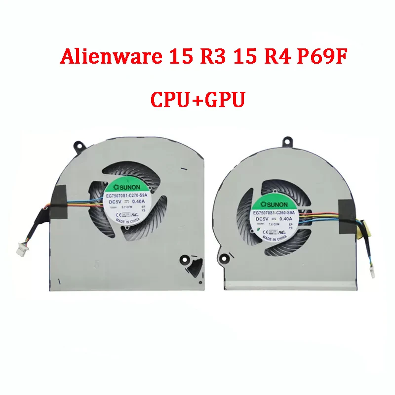 

New ORIGINAL Laptop Cpu GPU Cooling Fan For DELL Alienware 15 R3 15 R4 P69F