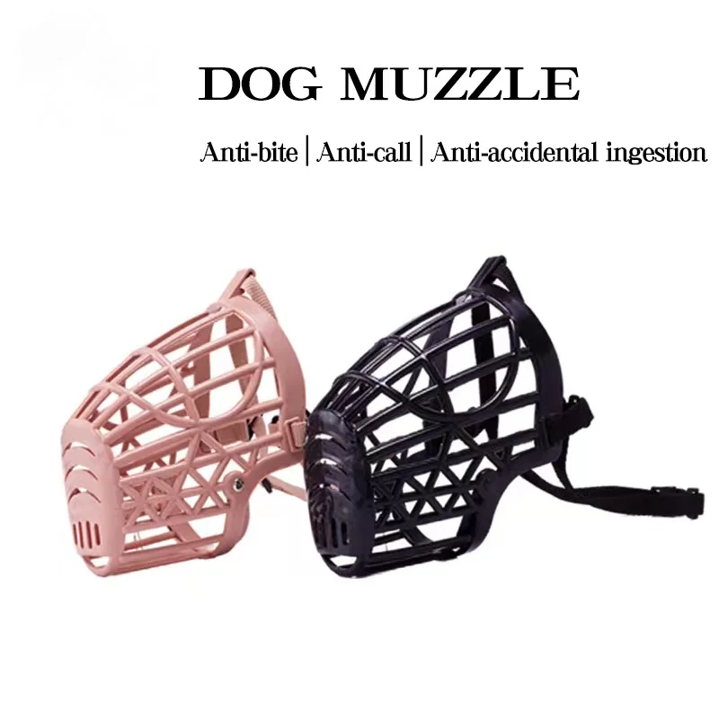 Pet Dog Breathable Mouth Cover Adjustable Muzzle Basket Anti-Biting Anti-Barking Muzzle