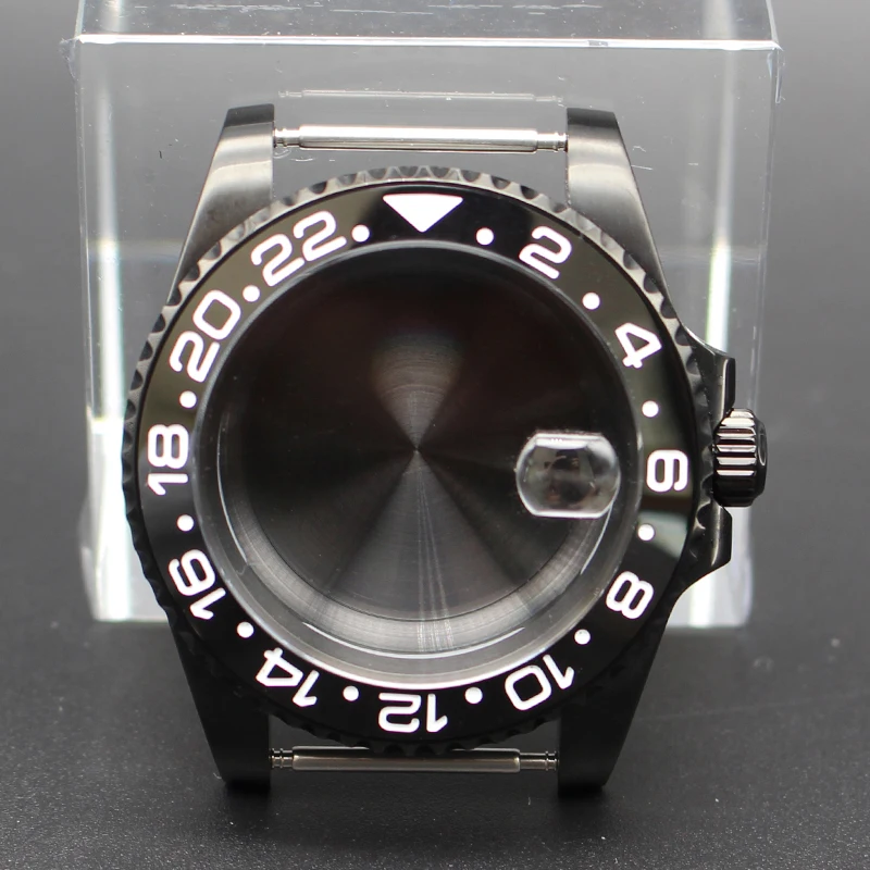 Nero 40Mm Custodie Per Orologi Parti Per Seiko Nh34 Nh35 Nh36 Nh38 Miyota 8215 Eta 2824 Movimento 28.5Mm Quadrante Daytona 38Mm Lunetta In Ceramica
