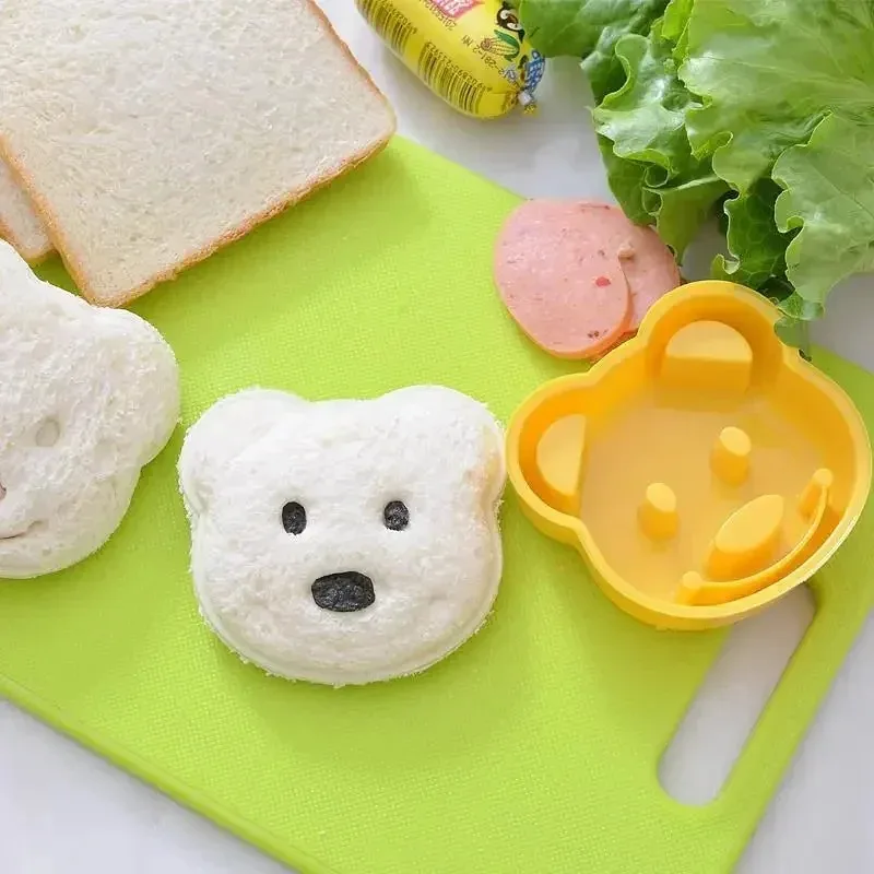 Creative Cute Bento Bread Cutting DIY Children Cartoon Bear Sandwich Rice Ball Model Baking Pastry Tool New Kitchen Accessories