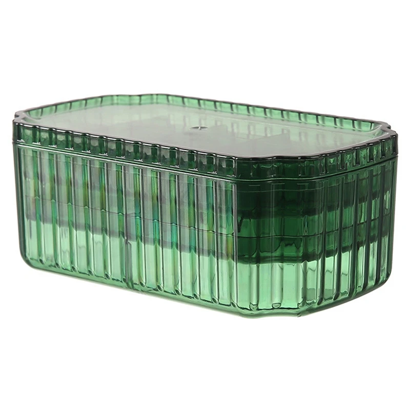 

3-Layer Jewelry Organizer Box For Earrings, Necklaces, Bracelets, Clear Plastic Bead Storage Containers For Crafts