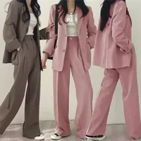 Small Suit Retro Coat Slim-fit Fashion 2025 Spring and Autumn Female Korean Version of Casual Design Coat Suit Pants