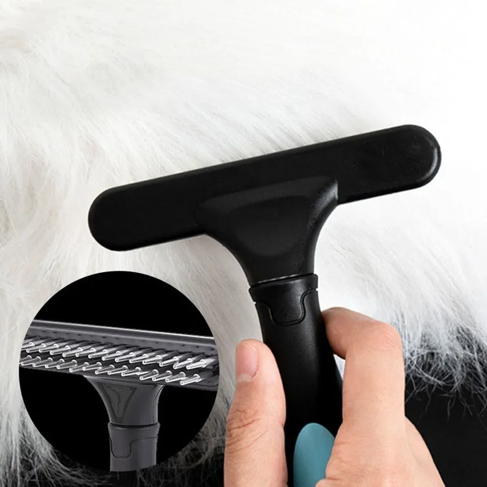 Brosse de Démêlage pour Chien et Chat, Peigne Sous-Manteau, Râteau à Poils Courts et Longs, avec Double Nucleopins