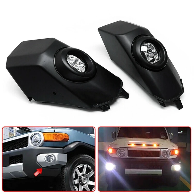 

2 шт., белые дневные фонари для Toyota FJ Cruiser 2007-2014