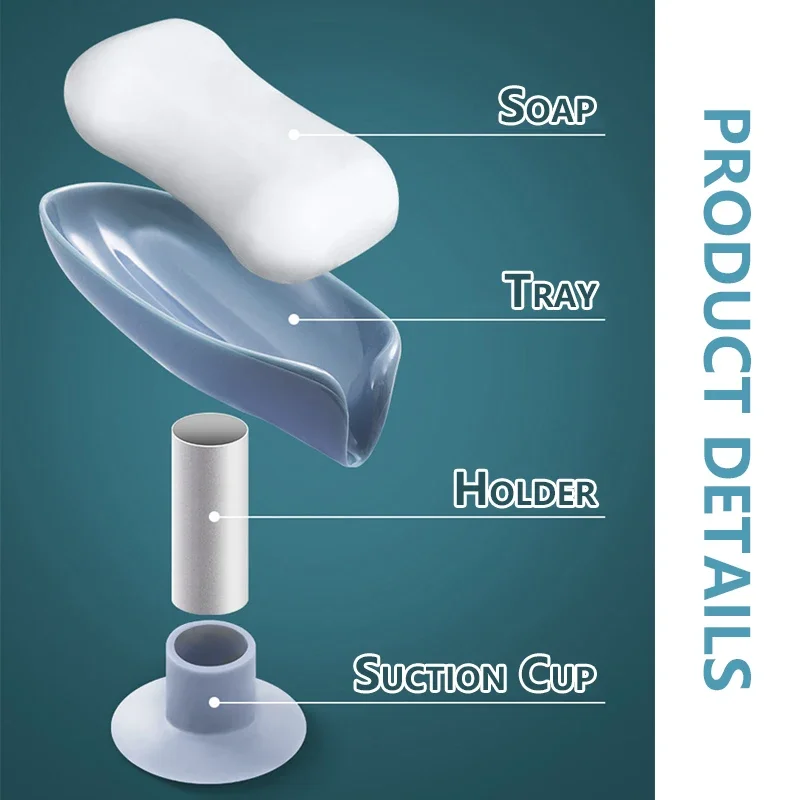 حامل صابون أوراق الشجر، مصفاة دش، طبق شفط، ملحقات الحمام الحديثة