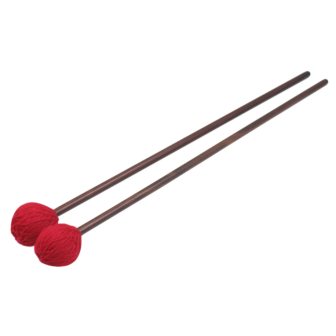 1 Pair Intermediate Maple Marimba Hammers For Performance Red Handle Xylophone Sticks Percussion Instrument Accessories Red