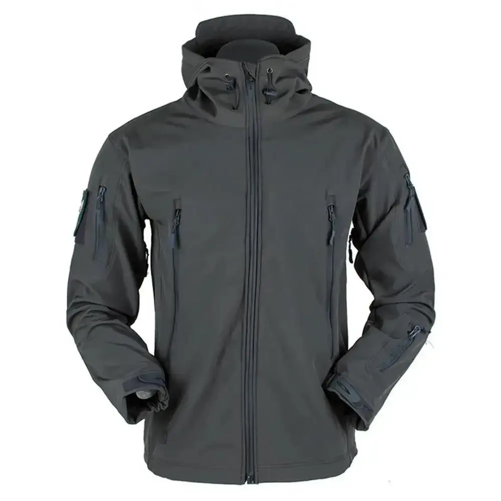 Men's jacket OutdoorNew Military Waterproof Jacket Soft Shell Fleece Breathable Thermal Hooded