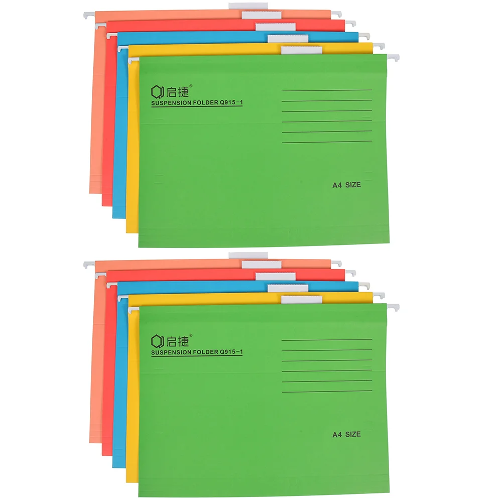 

10 Pcs Folder Hanging File Folders Proper Size Document Stand Receipts Organizer Pocket