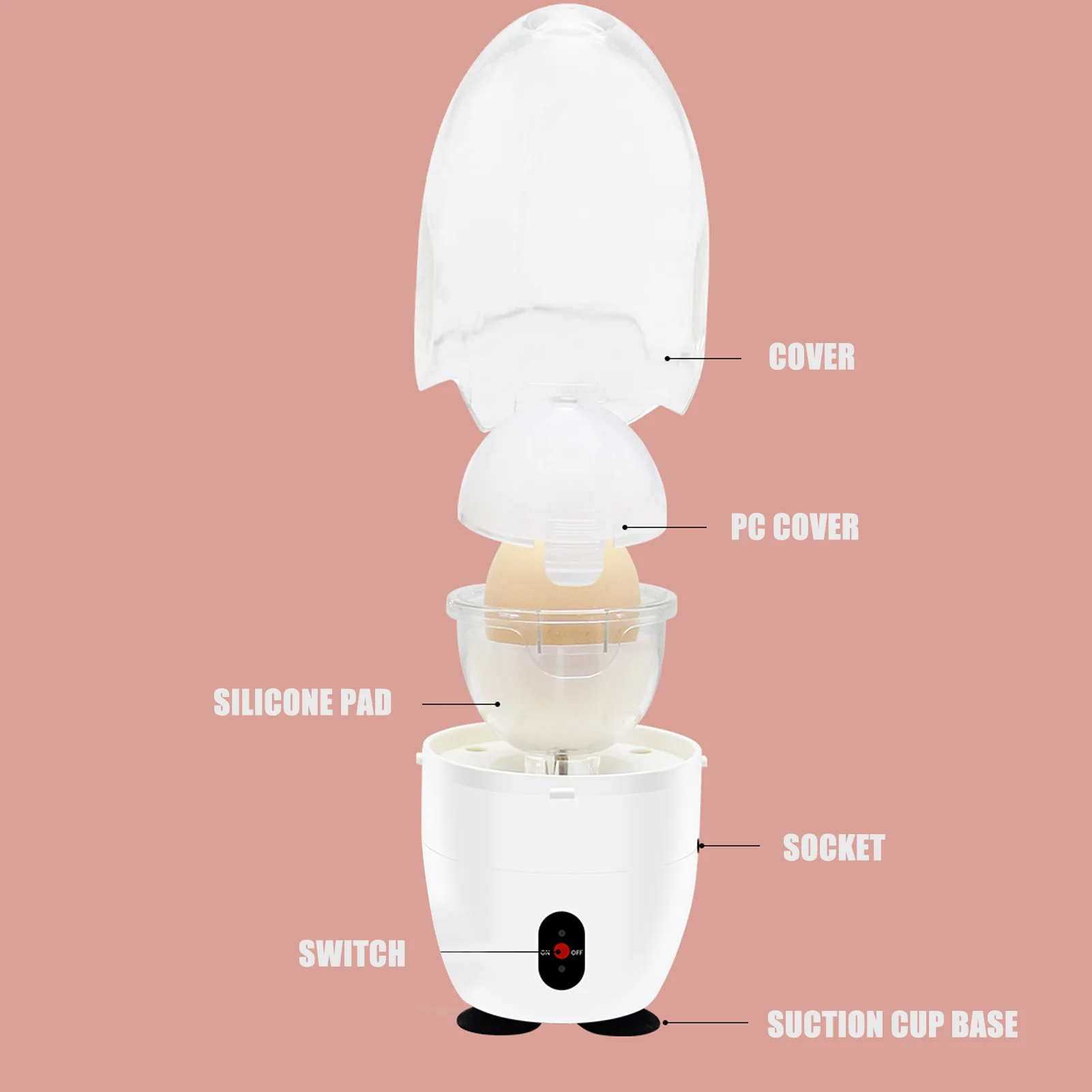 Electric Egg Scrambler Shaker Electric Egg Scrambler Shaker Golden Maker Home Yolk White Mixer White 100‑240V