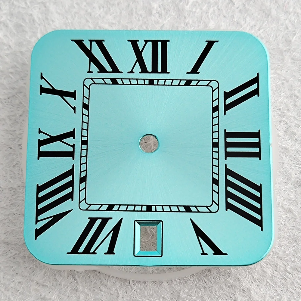 NH35 dial square 6 o'clock with date window Roman unmarked dial, suitable for folding buckle square case NH35 movement