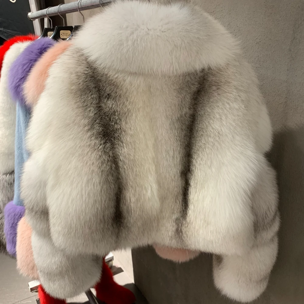 ブルーフォックス★ピンク毛皮コート★美品 Real Fox Fur Real Fur Pink Coat リアルフォックスファーピンク