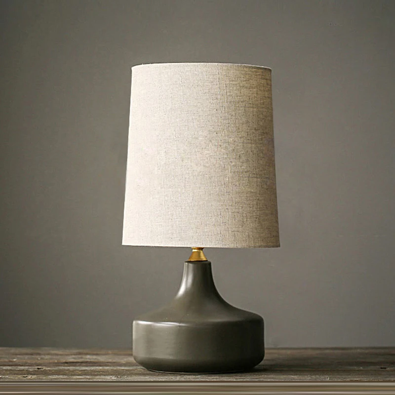 

Nordic table lamp bedroom bedside light luxury modern simple creative American ceramic table lamp ins romantic warm home