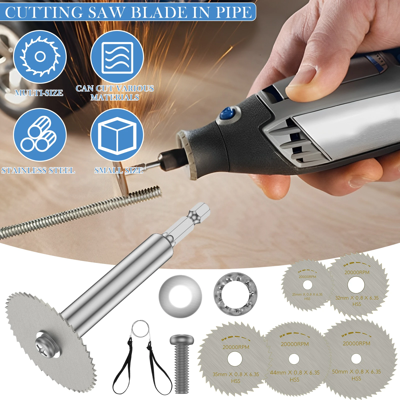 

1 Set PVC Pipe Inside Cutter Stainless Steel Plumbing Inside Cutter with 1/4 Inch Hex Shank Internal Plastic Pipe Cutter with