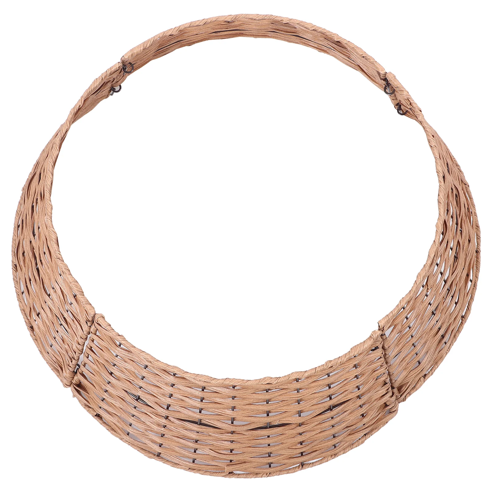 

Christmas Tree Collar Artificial Rattan Stand Xmas Tree Skirt Wicker Base Basket Cover Ring Holiday Party Decor