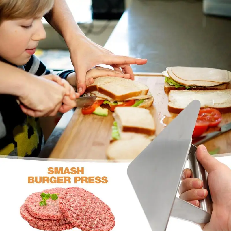 

Smash Burger Press 304 Stainless Steel Meat Beef Grill Burger Press Patty Maker Burger Smasher Tool Hamburger Maker Meat Press