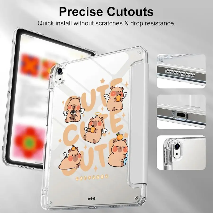 Adorable Capybara Cartoon Tablet Case Cover - Universal Fit