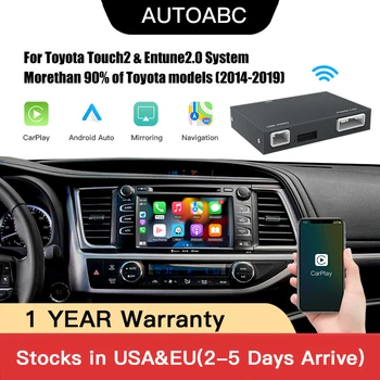 AUTOABC Wireless Carplay Android Auto Per Toyota RAV4 Corolla Tacoma Camry CHR Tundra Highlander 4Runner multimedi decodifica