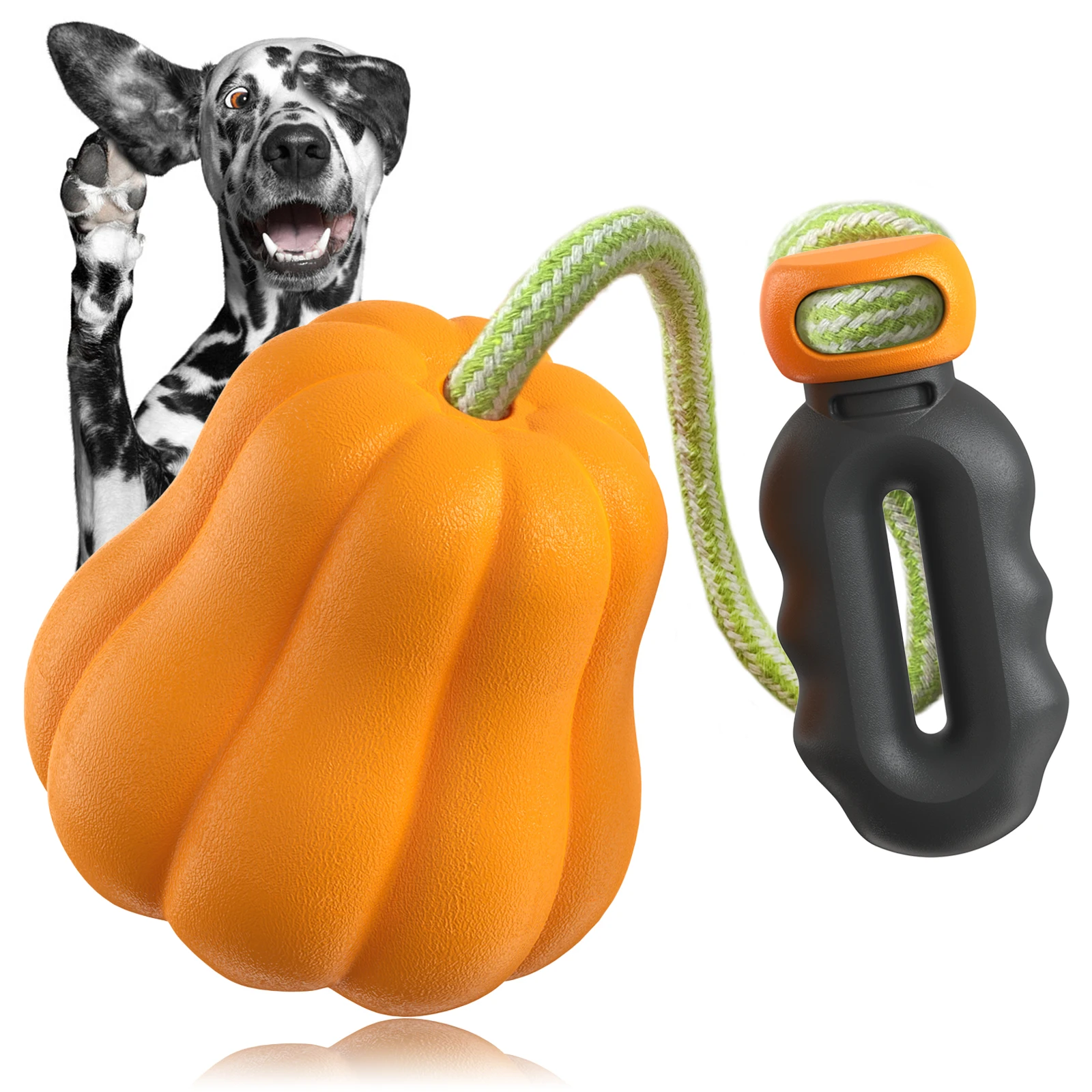 

Dog Interactive Toys Halloween Pumpkin Throwing Play Ball Training Indestructible Pet Chew Toy for Medium Large Dog Accessories