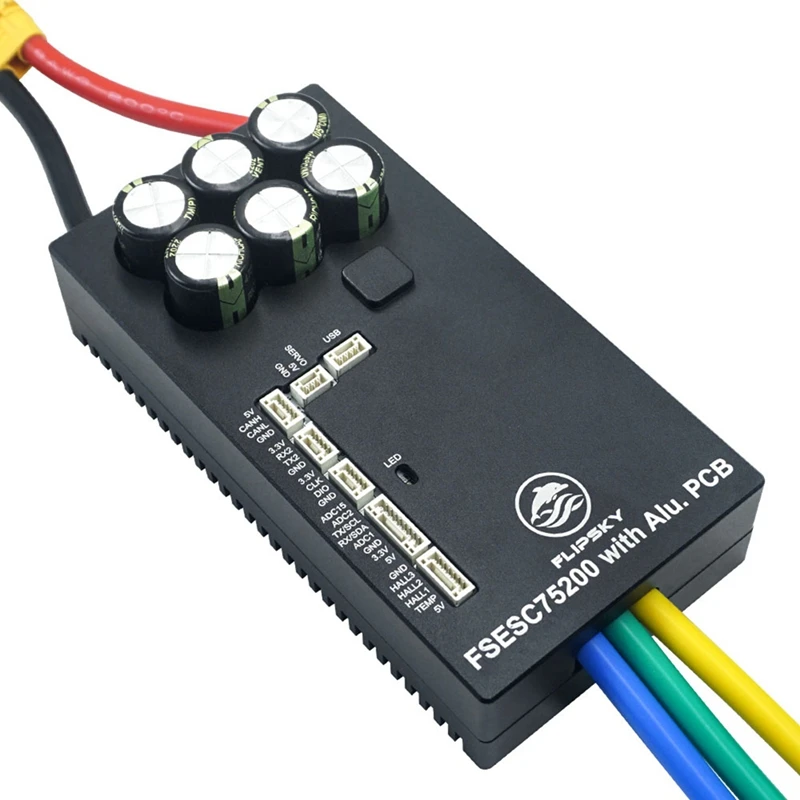 

Flipsky ESC 75200 84 в а с алюминиевой печатной платой на основе VESC для робота-бойцовщика электронной фольги AGV Robot