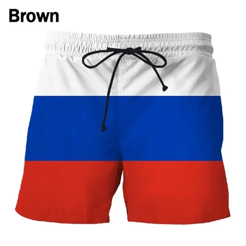 3D Print National Flag Graphic Beach Shorts For Men Summer Funny Casual Board Shorts Swimwear Quick Dry Men Swim Trunks 4