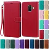 Leather Flip Case For Samsung Galaxy A6 2018 Case Wallet Phone Case For Samsung A6 Plus 2018 Case A6+ A 6 Plus A600F A605F Cover 1