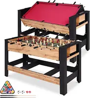 54” 2-in-1 Swivel Multi Game Table - Billiards, Foosball, Combo Game Table Set for Adults Kids, Game Room, Friends & Family w 1