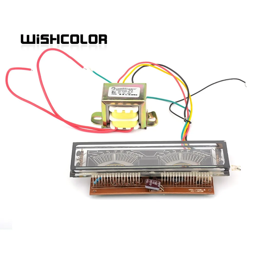 

Wishcolor VFD дисплей, вакуумный флуоресцентный дисплей, измеритель уровня VU, индикатор музыкального аудио спектра, дисплей AC220 в