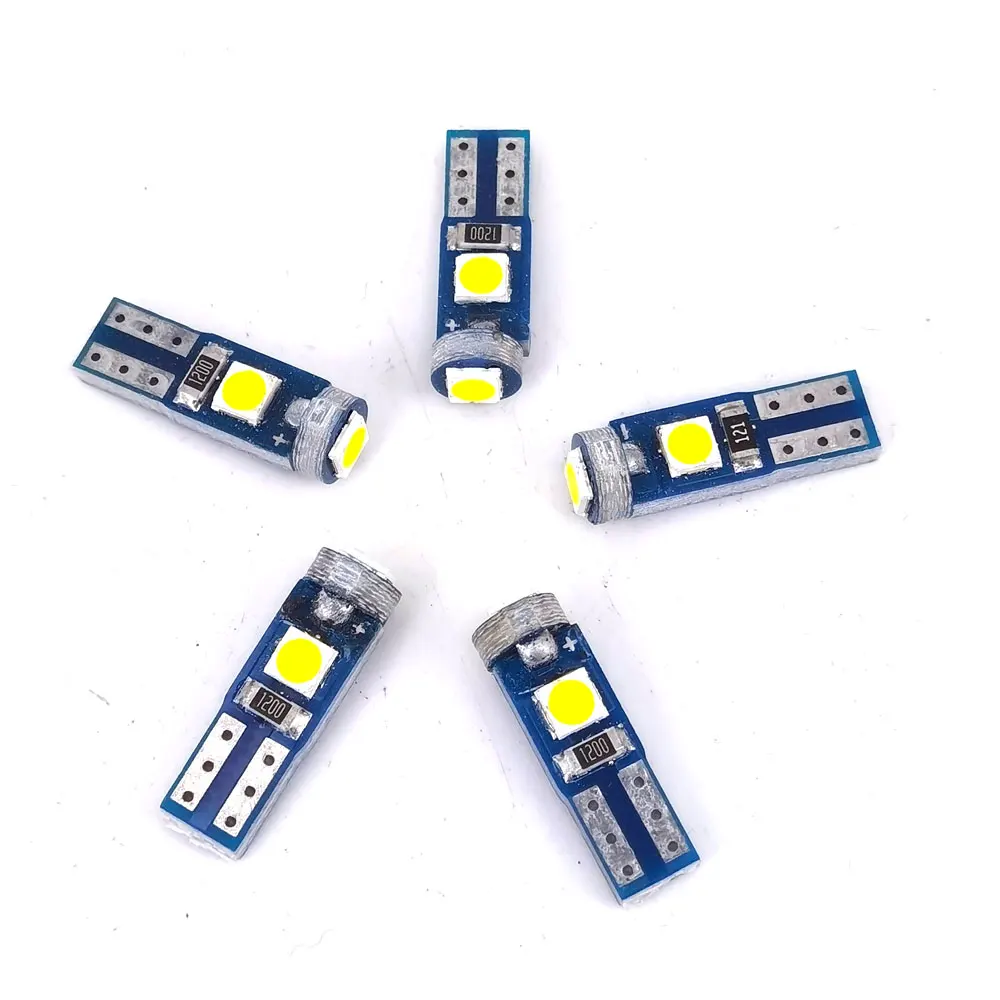 500PCS T5 LED W1.2W W3W LED 3030 3smd ڵ ׸  ڵ ̵     Ǳ   6 