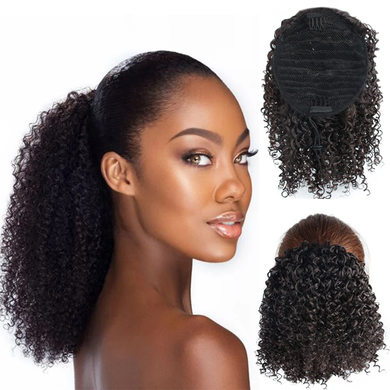 Drawstring Puff Ponytail Afro Kinky Curly Hair Extension Synthetic Clip In Pony Tail African American Hair Extension 11 Drawstring Puff Ponytail Afro Kinky Curly Hair Extension Synthetic Clip In Pony Tail African American Hair Extension