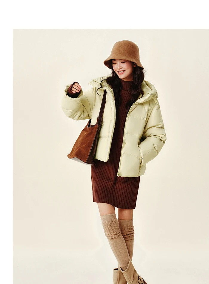 Down Jacket Women Loose Hooded New Winter Waterproof and Windproof Outerwear